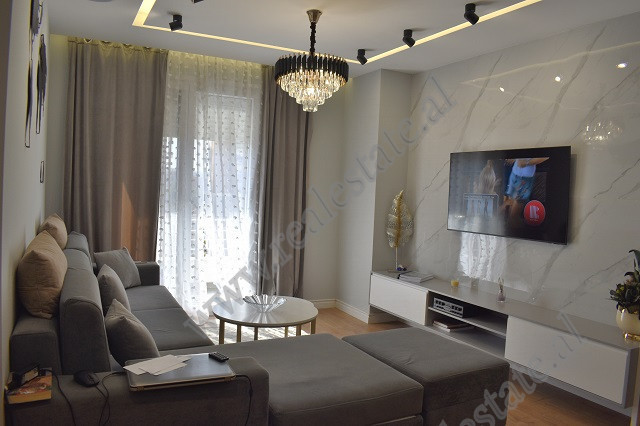 Two bedroom modern apartment in Benjamin Kruta Street, ish Fusha Aviacionit area in Tirana.
It is p
